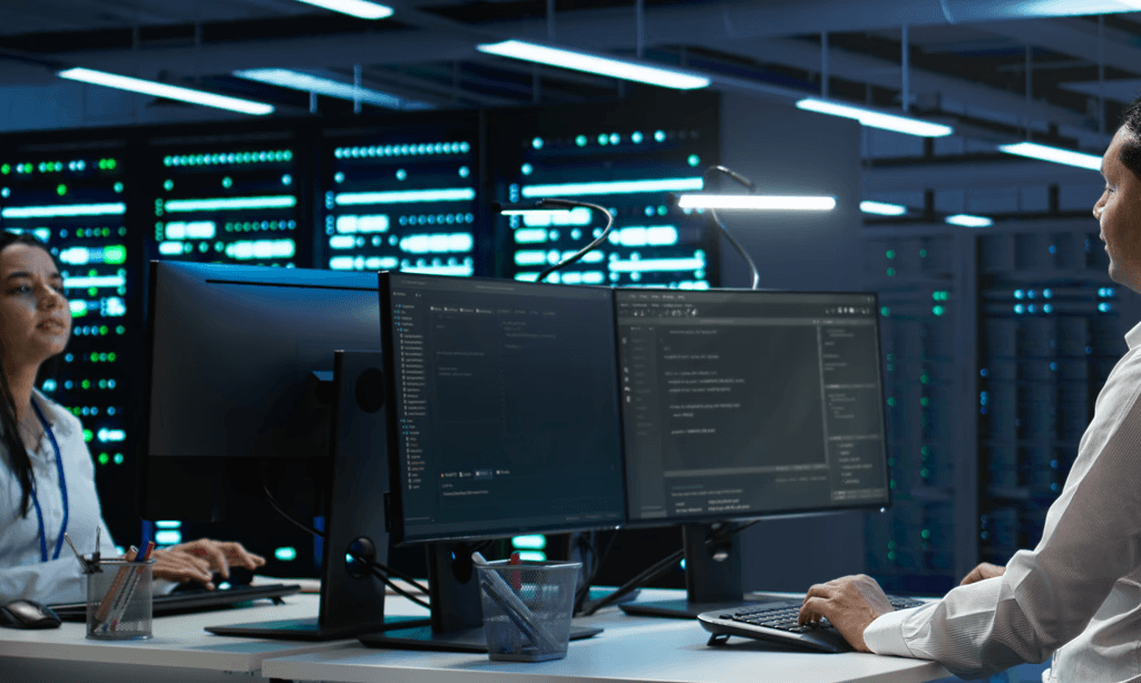 Imagem de equipe de suporte trabalhando