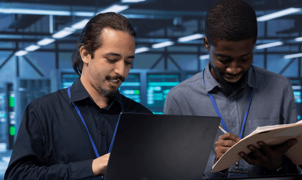 Imagem de equipe de suporte trabalhando