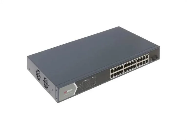 Switch Hikvision Gerenciável Metálico Gigabit DS-3E1526P-SI 24 Portas PoE + 2 SFP, Hikvision DS-3E1526P-SI